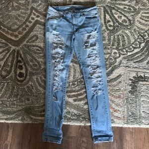 American eagle super stretch skinny jeans, size 6